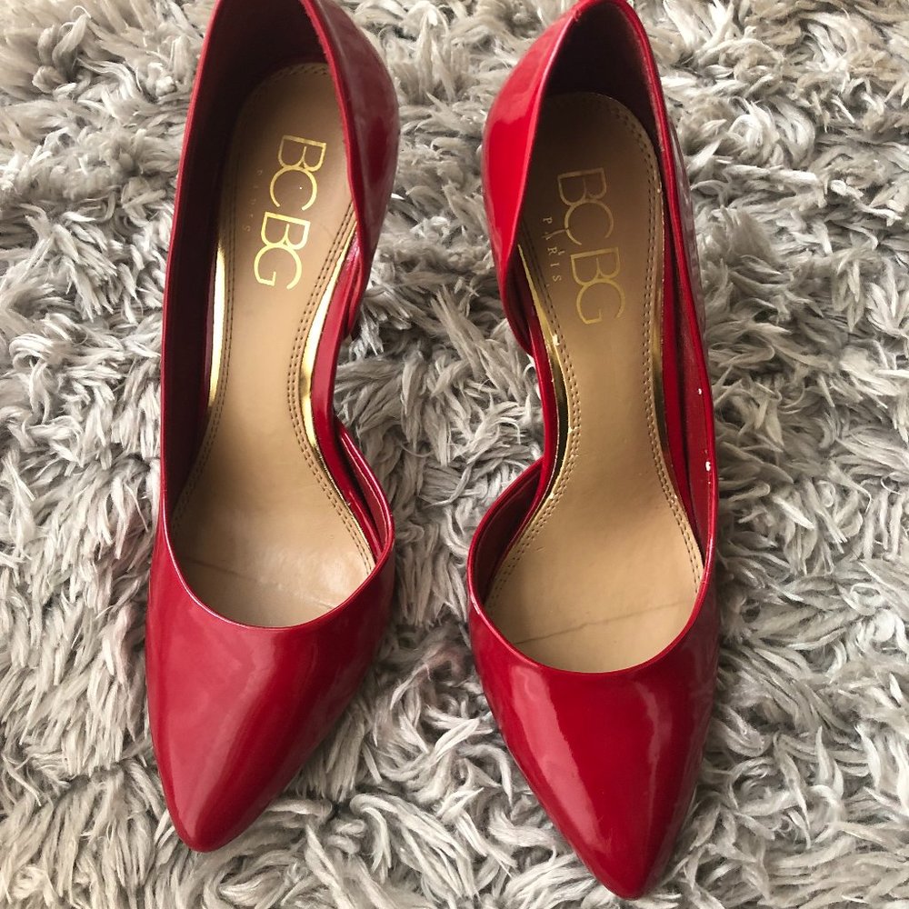 Red BCBG Heels- Size 9W
